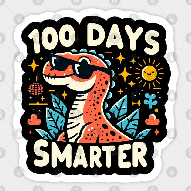 100 Days Smarter - Dinosaur Sticker by ANSAN